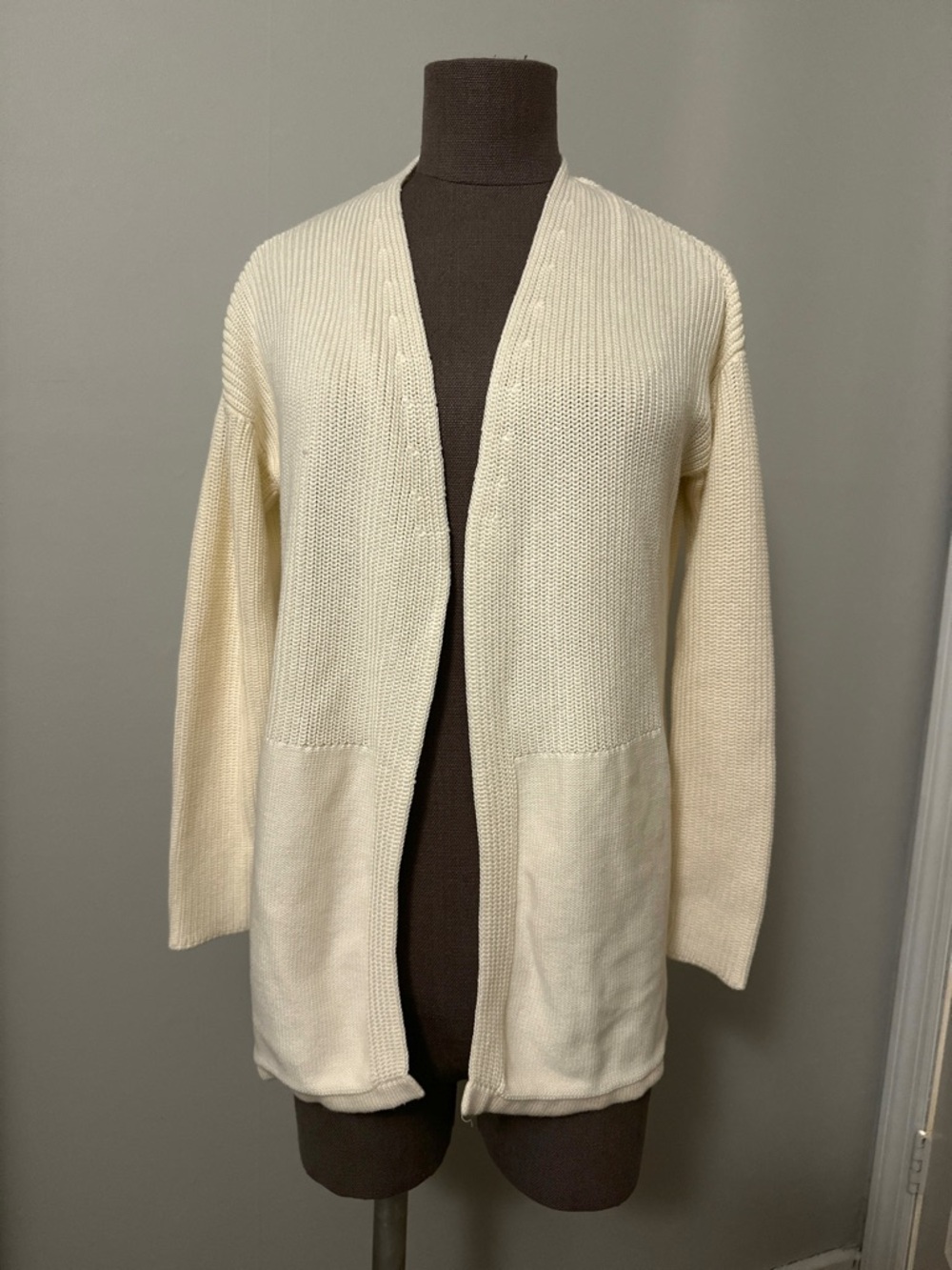 J. Mclaughlin Cream Open-Front Women’s Cardigan Sweater size small